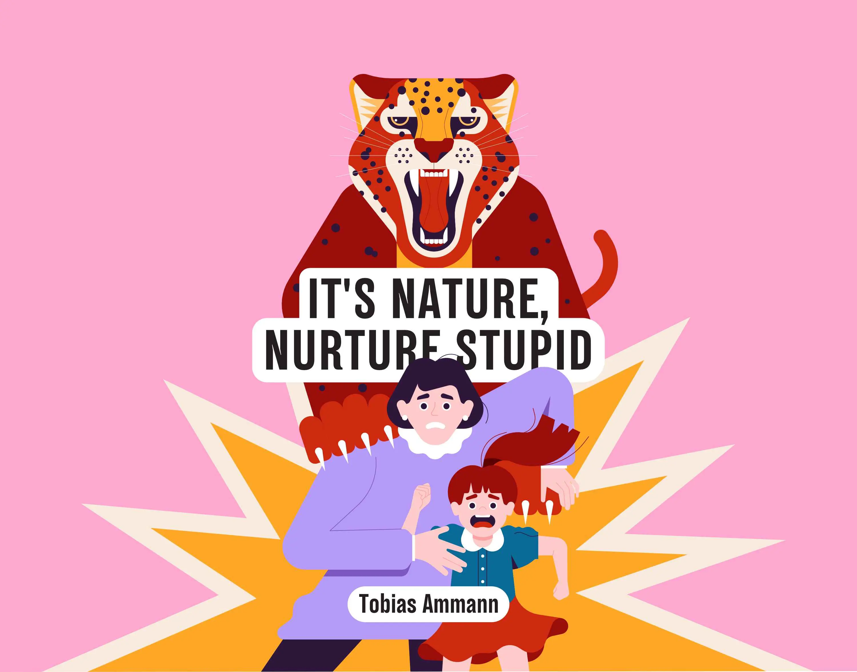 Book cover illustration for It’s Nature, Nurture Stupid by Tobias Ammann